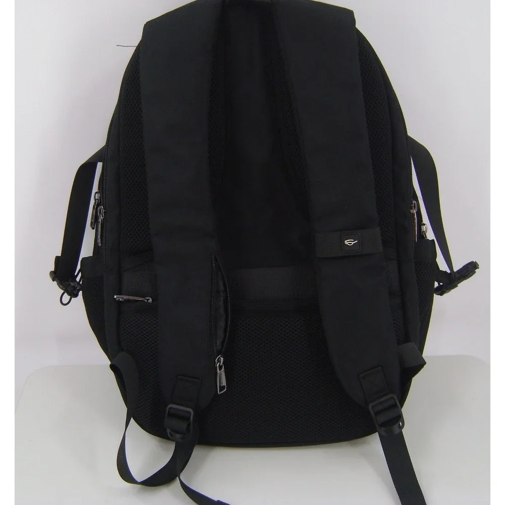Tzowla Business Laptop Backpack Black Travel School Bag with USB Charging Port